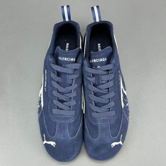 Collaborative Retro Blue Sneakers - Picture 1 of 11
